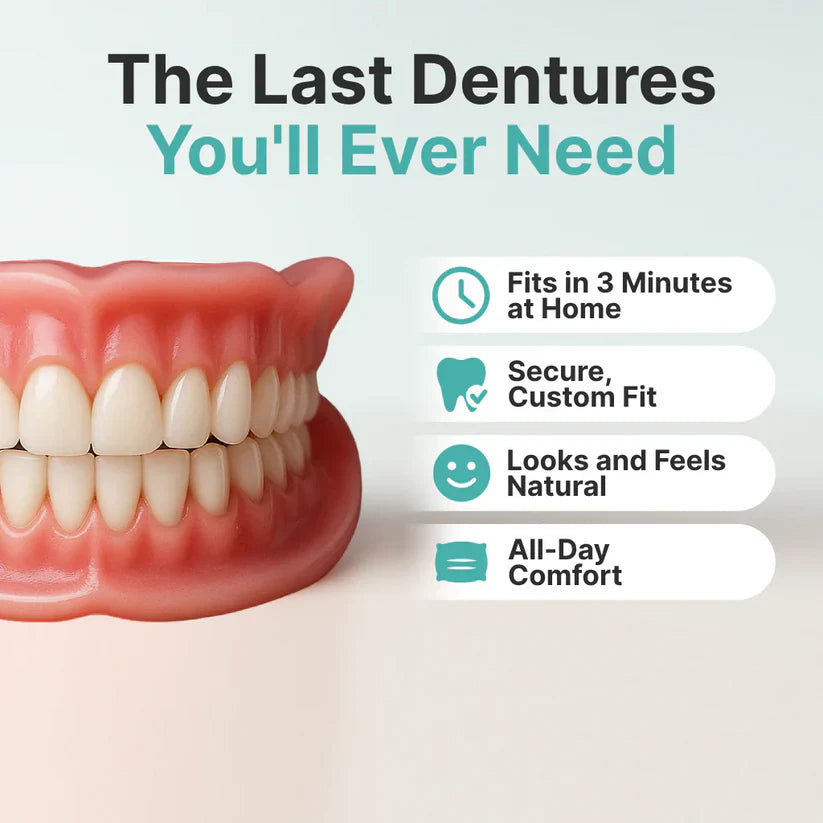 🌎Ends Today: 60% OFF! ⏰ Medical Full Denture with Strong Suctiond🦷Obtain American Dental Association (ADA) Certification