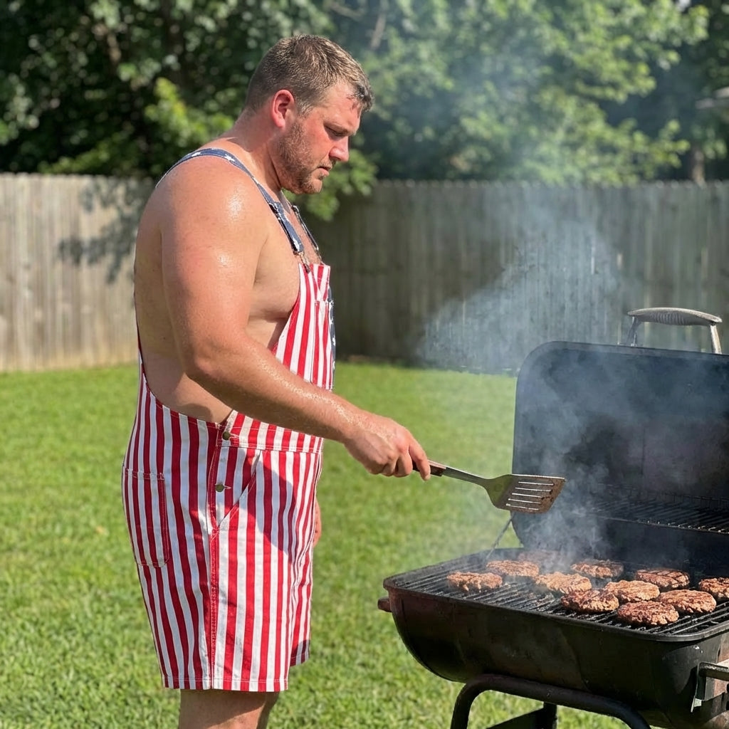 Celebrate Freedom: Iconic Flag Overalls!American Flag Overalls